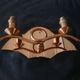 Copper wall lamp with 1940s Art Deco shades.