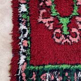 Red Boujad Moroccan rug - 337 x 93 cm