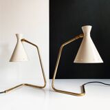 Pair of Italian "cocotte" lamps, 1950s design.