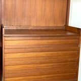 Mid-Century Modern modular wood bookcase from 50s