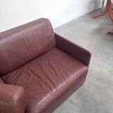 Brown leather modular sofa by De Sede; DS76, 1970s (corner)