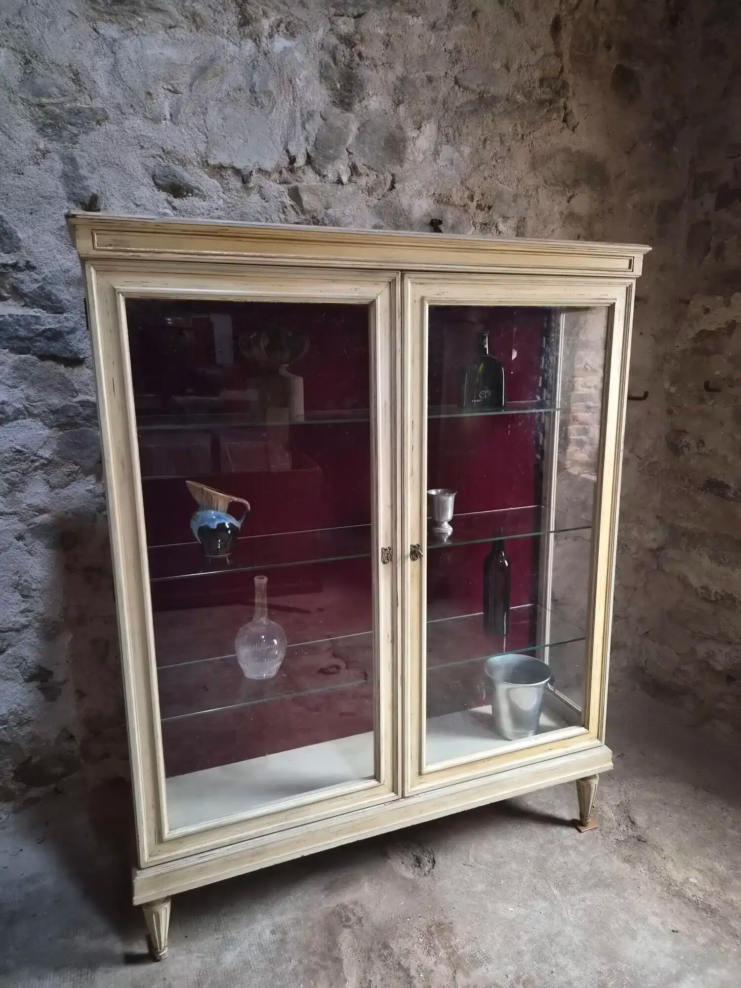 Vintage French display cabinet / Shop display cabinet