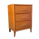 Vintage chest of drawers with oak compass legs, 1950s