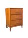 Vintage chest of drawers with oak compass legs, 1950s