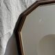 Small rounded mirror, wooden frame, gold frame H49.5
