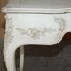 Antique Louis XV style flat desk painted with stool.