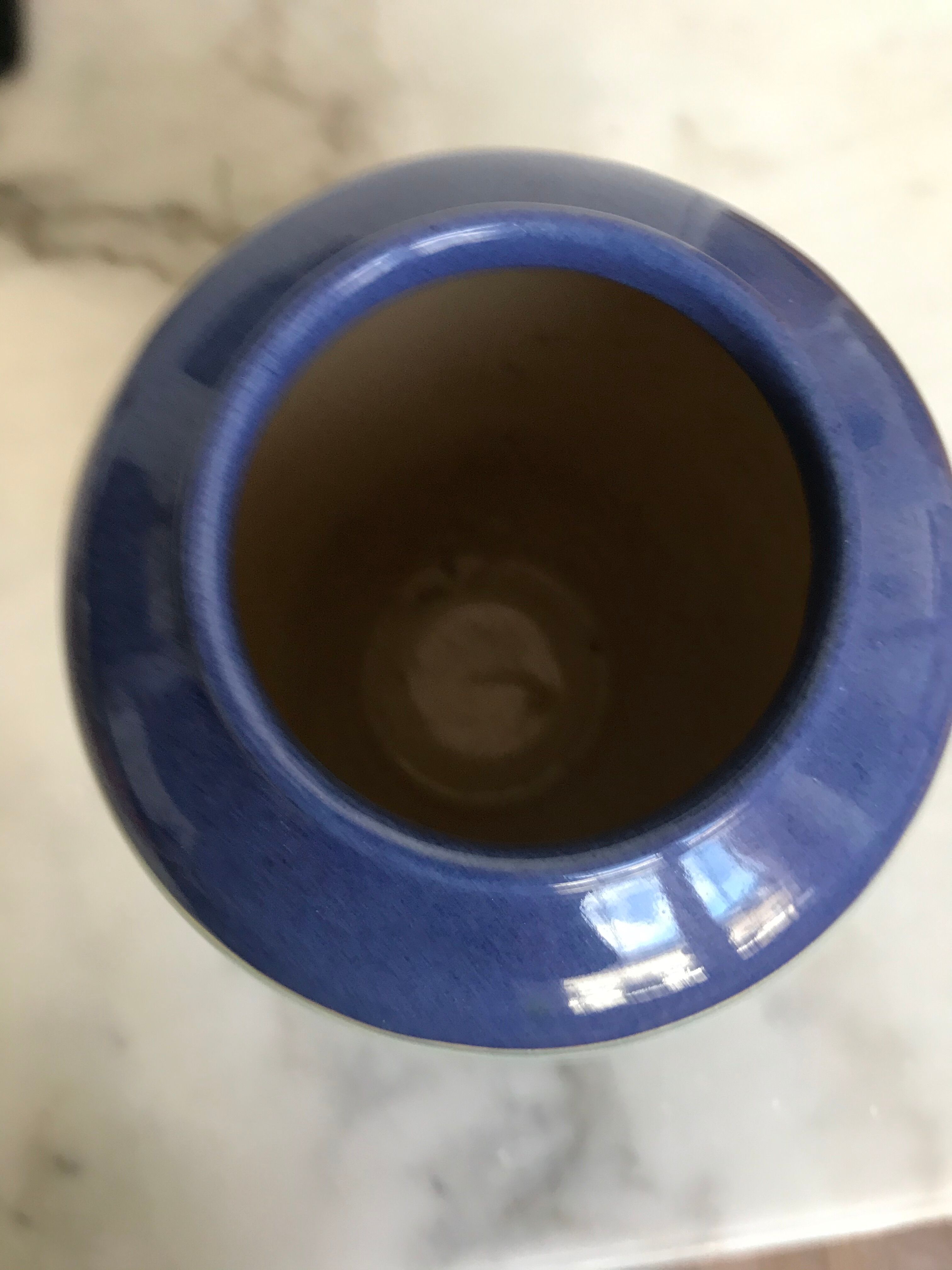 Blue ceramic vase