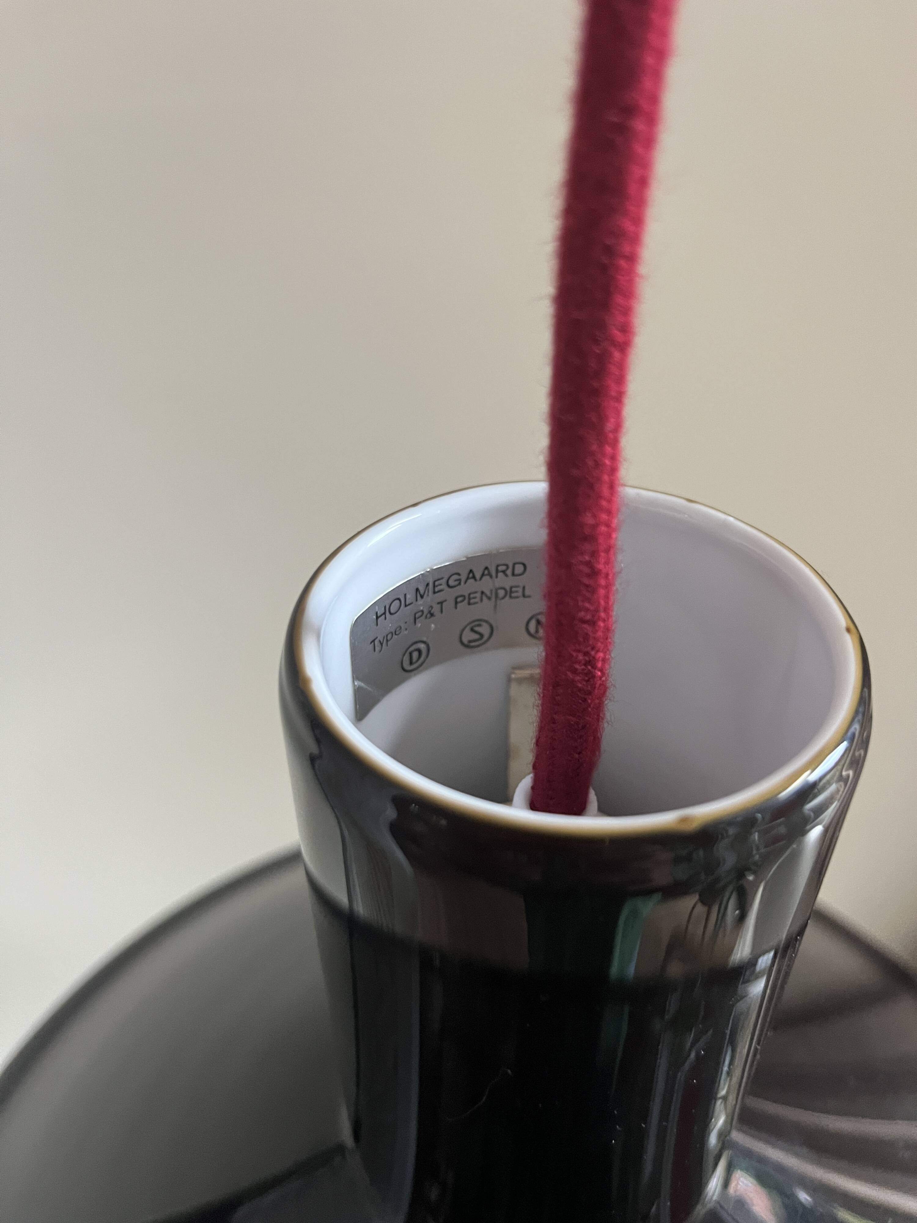 Vintage Holmegaard P&T pendant - Michael Bang - Glass lamp