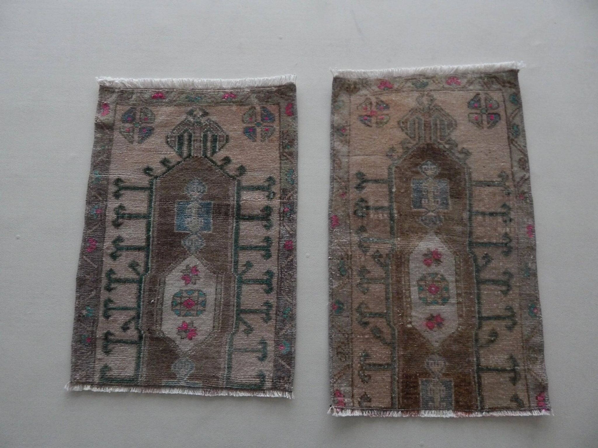 Lot de 2 tapis turcs vintage faits main