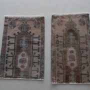 Lot de 2 tapis turcs vintage faits main