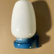 Vintage blue Tovi wall light Mid Century Modern/Space Age opaline scandi