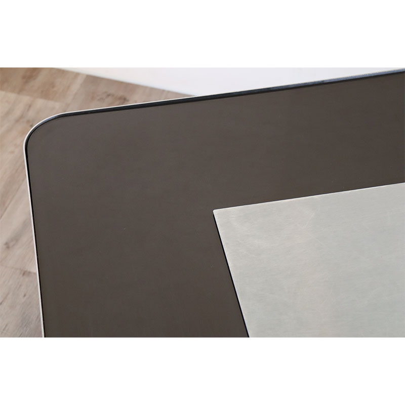 Vintage coffee bar table in steel and wood circa 1970