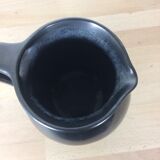 Black satin ceramic tripod pitcher 50s