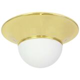 UFO ceiling lights in brass and glass, Limburg, Germany, 1970s.