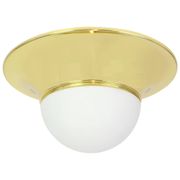 UFO ceiling lights in brass and glass, Limburg, Germany, 1970s.