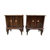 Pair of mahogany bedsides 1940s