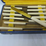 White resin handle knifes