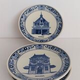set of 3 decorative plates Delft