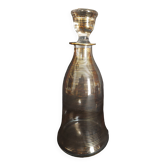 Carafe cristallerie de Hartzviller rayures dorées années 50 60