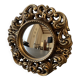 Vintage convex witch mirror – carved gilded wood – 1960s