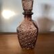 Antique whiskey decanter + vintage brown molded glass stopper