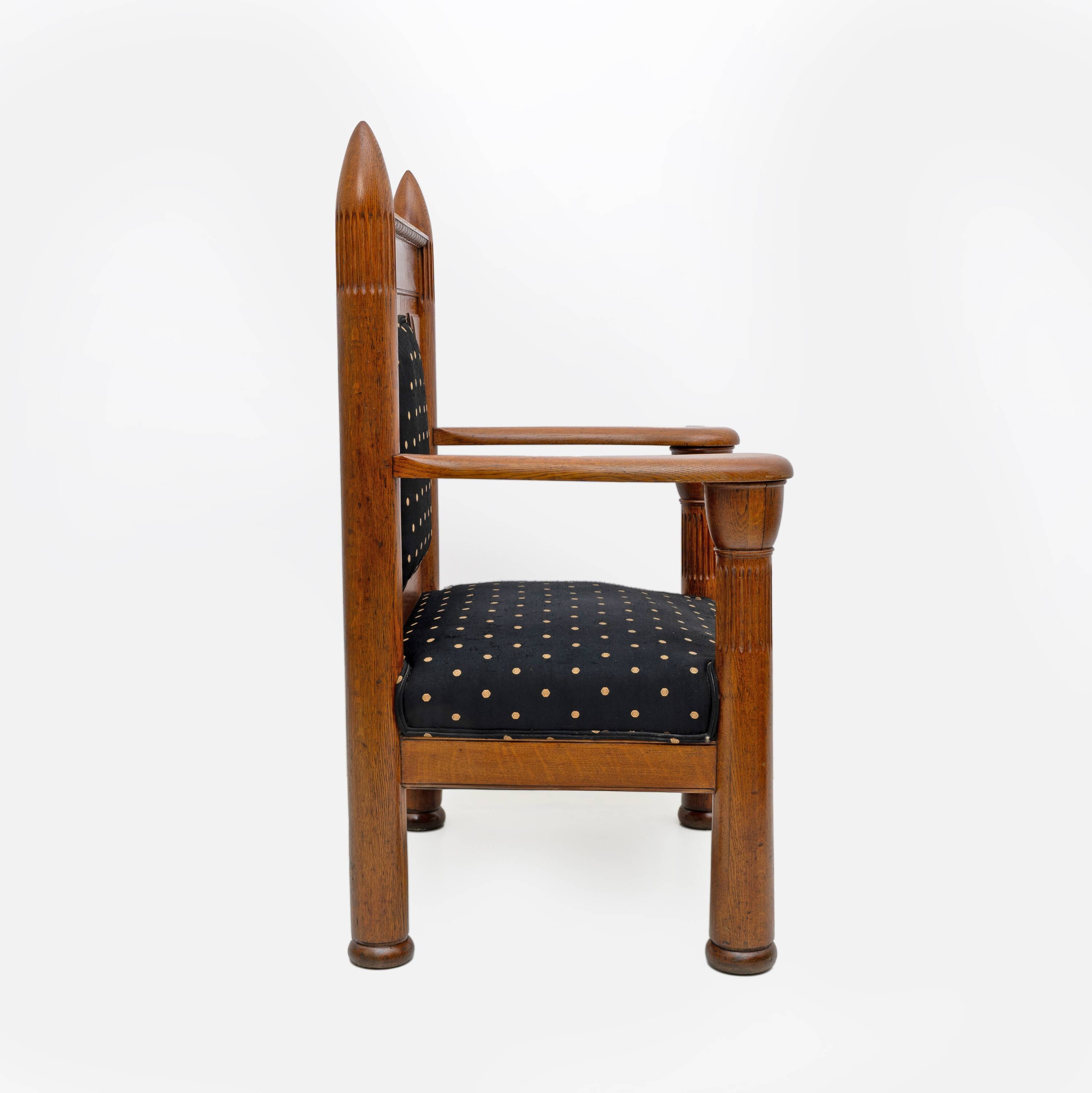 Oak Art Deco Amsterdam School Armchairs 1920s