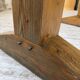 Brutalist pine oval table