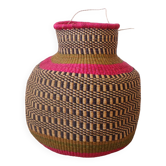 Panier Bolga coloré panier décoratif africain