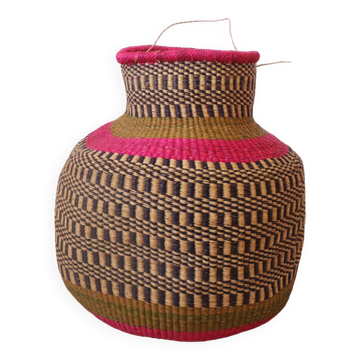 Colorful Bolga Basket African Decorative Basket
