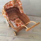 Rattan doll's pram