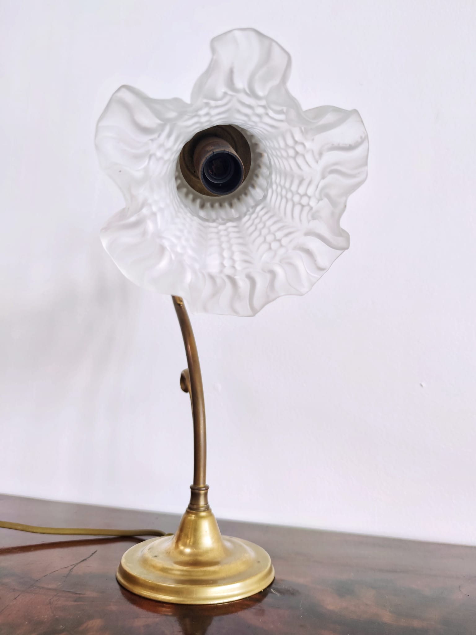 Table lamp in brass art deco tulip 1930