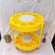 Serving trolley for drinks in yellow plastic, space age 1970.