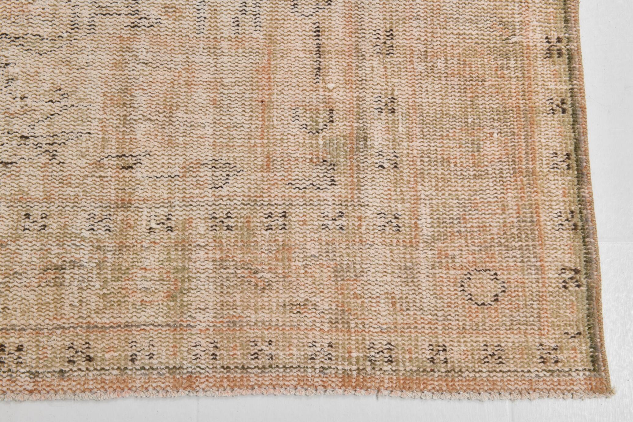 7X11 Pale Orange Beige Turkish Aea Rug, 202x320Cm SK 21060