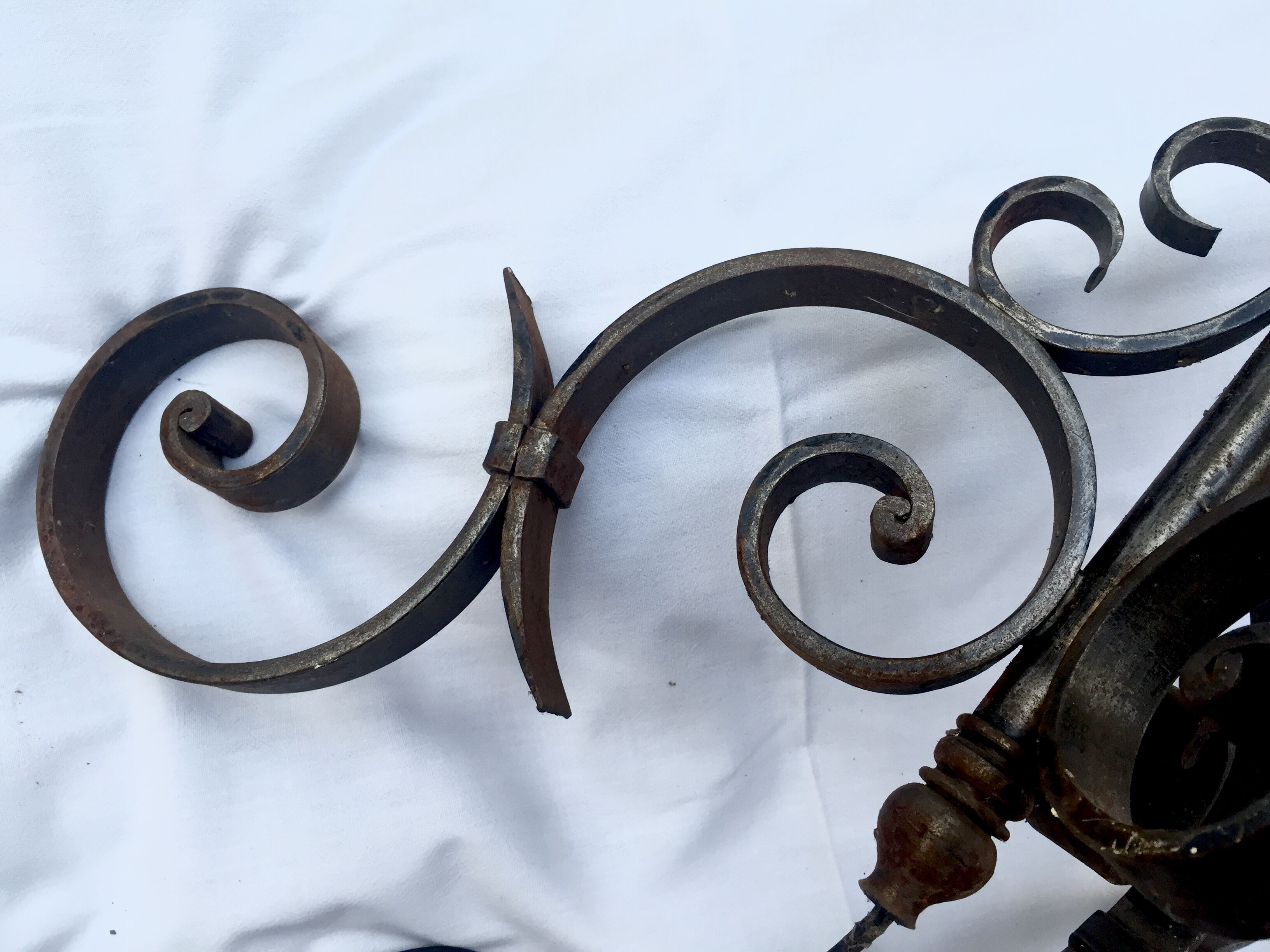 Vintage wrought iron lamp 1950