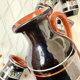 Vintage ceramic liqueur service, Slavic Balkans.