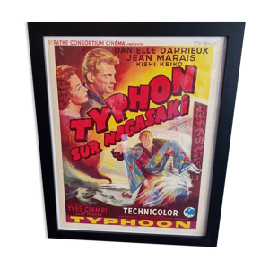 Affiche de cinéma vintage - typhon