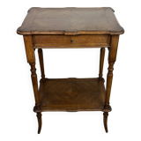 Louis Philippe style walnut side table, dressing table