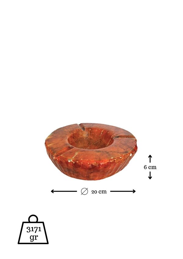 Cendrier rouge Romano Bianchi