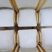 Set of 6 vintage 1950 Steiner Bow wood chairs.