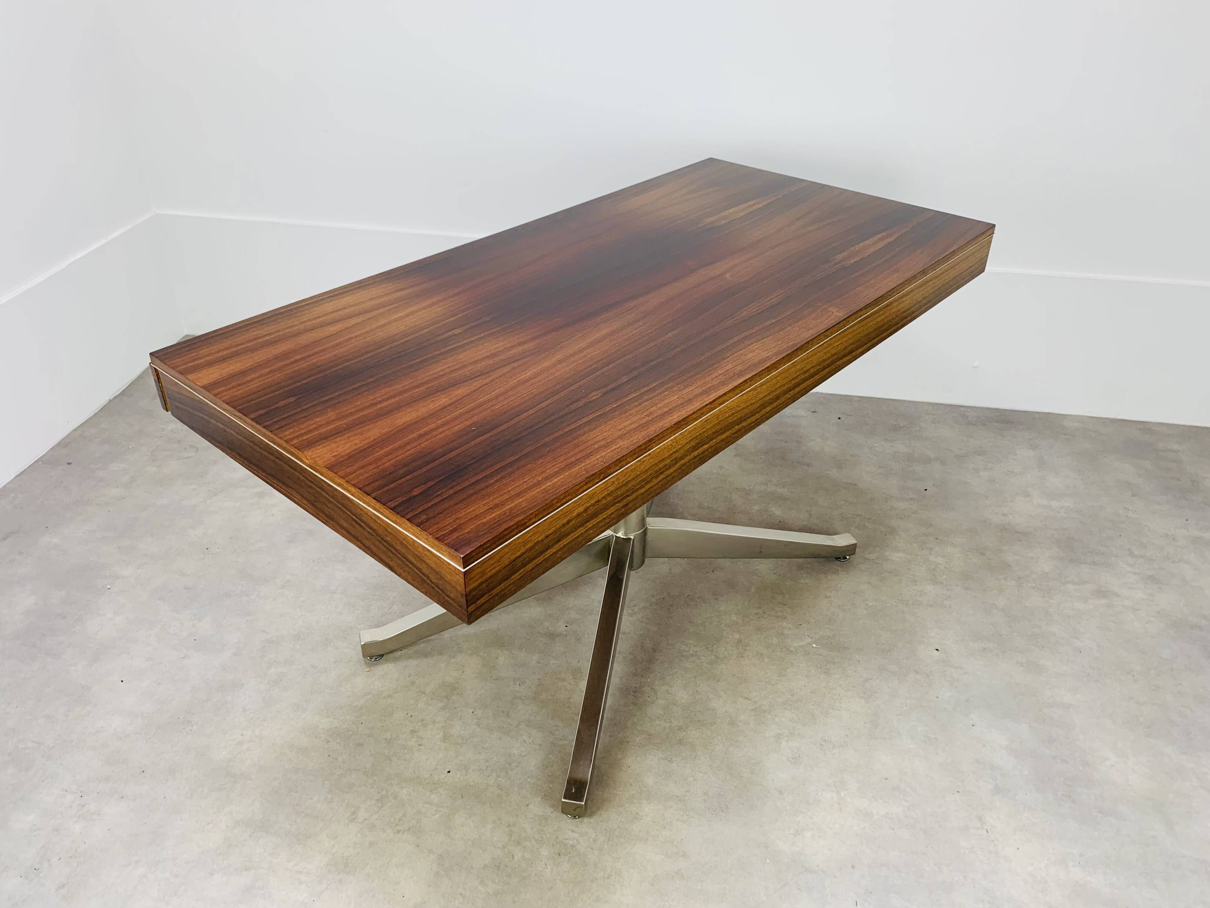 Rosewood desk from the 1960s, attributed to Florence Knoll, Partners model.