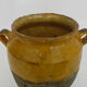 Magnificent glazed yellow confit pot, south-west of France. 19th century.