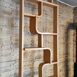 Bent plywood wall, bookcase, flowerbed, Volak by Holesov, 1960s Czechoslovakia