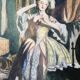 La mascarade, technique mixte, XIXème siècle