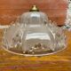 Antique Pendant Light Globe Molded Glass Art Deco Frosted Vintage