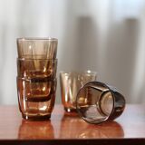Smoked glass water glasses