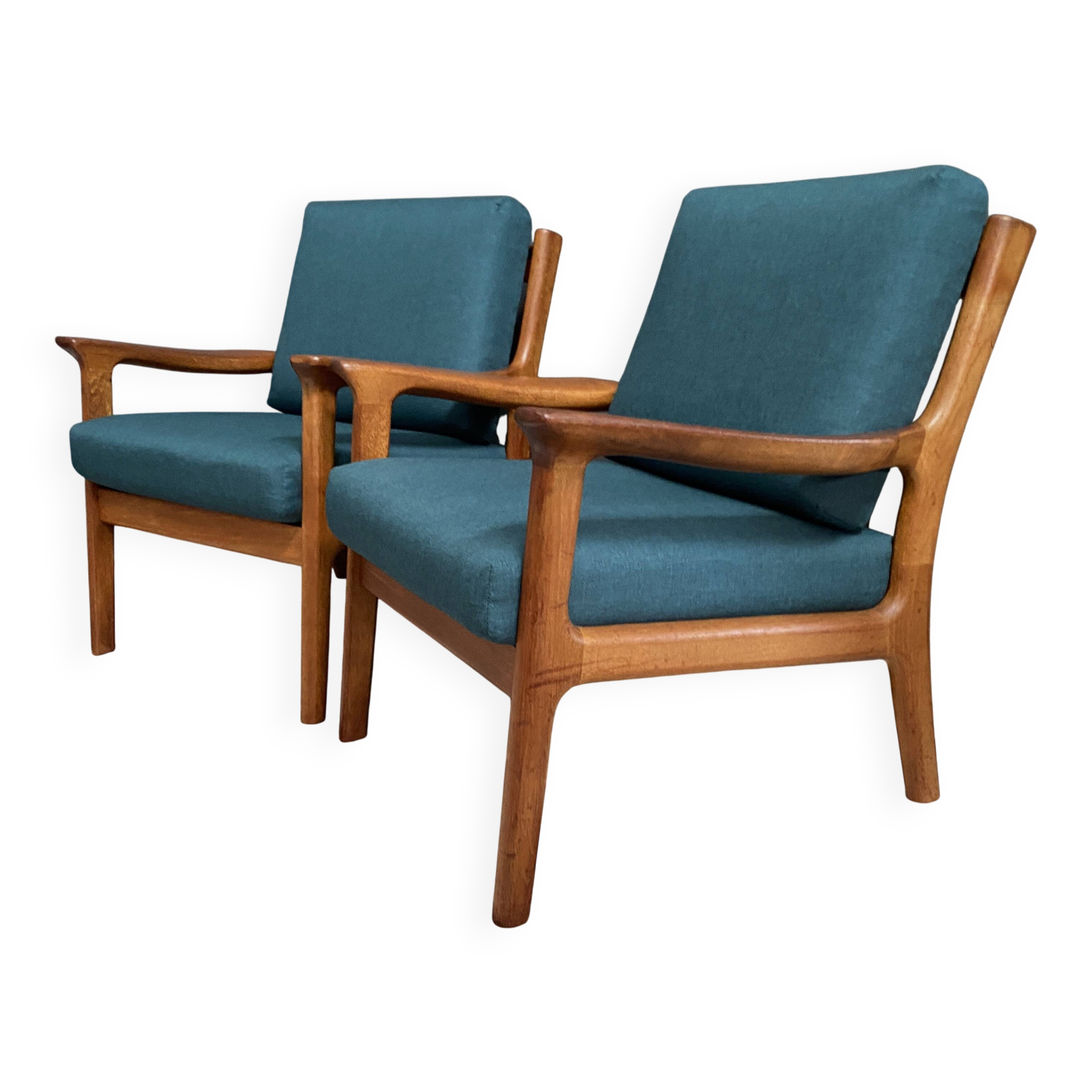 Set Teak Danish chairs by Jull Kristensen 1960s