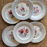 Digoin mismatched retro dinner plates