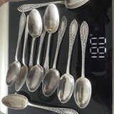 10 petites cuillères en Argent - origine Britannique période Victorienne