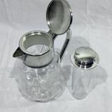 Crystal and silver-plated jug
