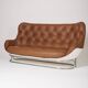 Michel Cadestin karate leather sofa, 1970s